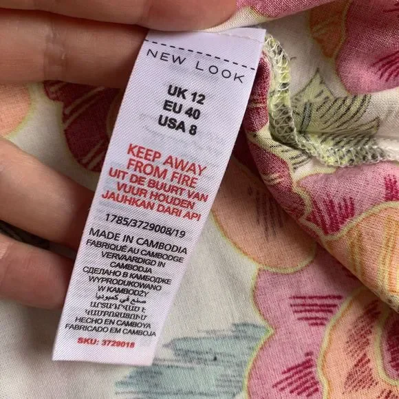 New Look Strapless Maxi Dress Lightweight UK 12 Orange - Picture 5 of 6